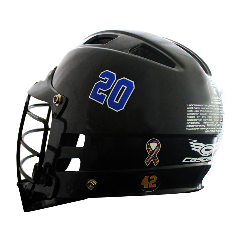 Lacrosse Helmet Number Decals | Lacrosse Bandits